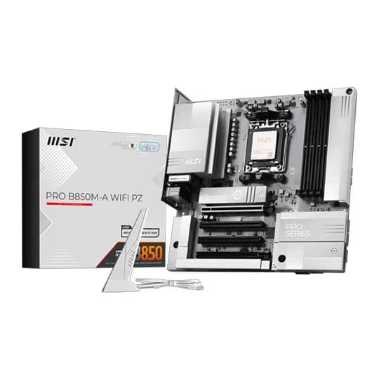 MSI PRO B850M-A WIFI PZ DDR5 Micro ATX Ryzen AI Motherboard - Socket AM5