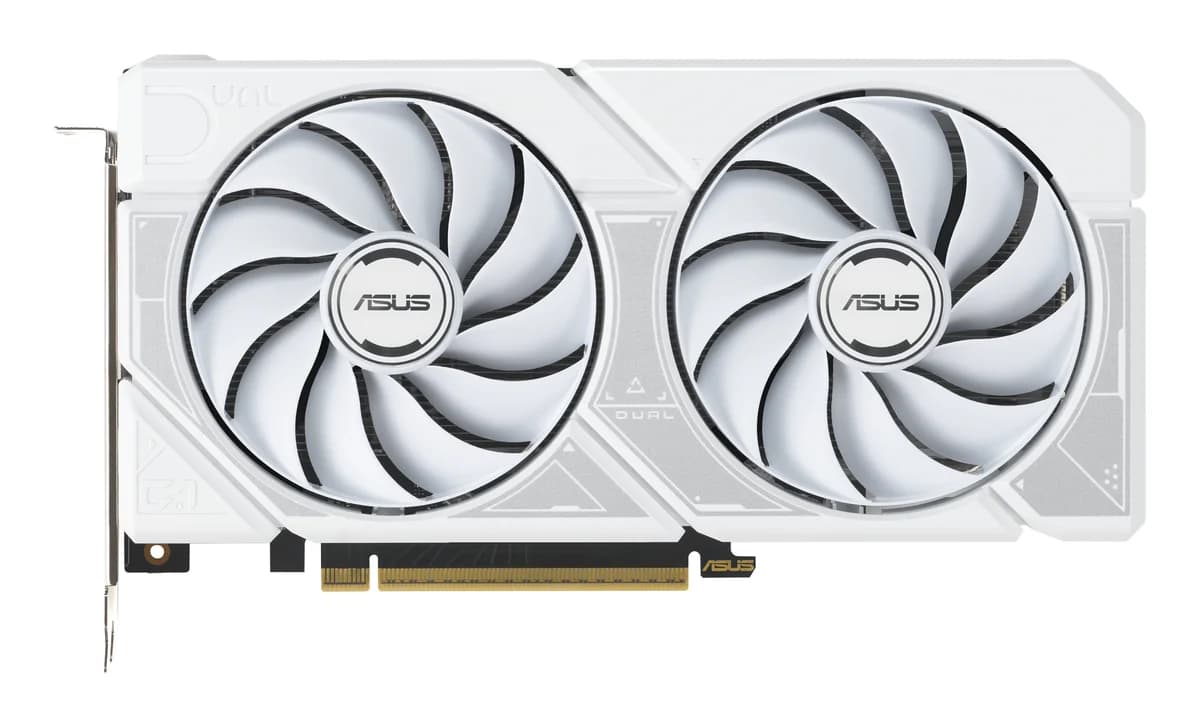 ASUS DUAL GeForce RTX 5060 Ti 8GB GDDR7 Graphics Card - White - 90YV0MP6-M0NA00