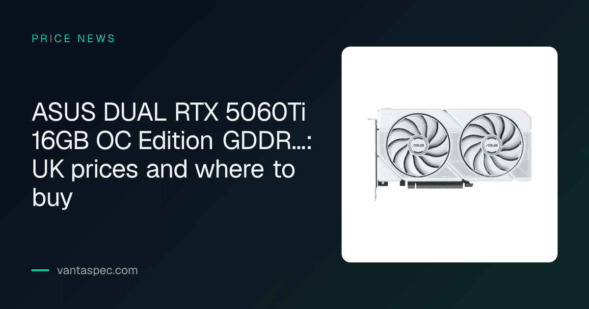 Product photos: ASUS DUAL GeForce RTX 5060Ti 16GB OC Edition GDDR7 Graphics Card - WHITE - 90YV0MH6‑M0NA00