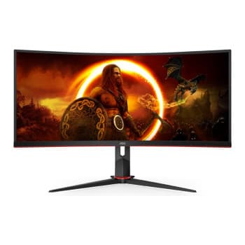 AOC G2 CU34G2XP/BK 34" Curved UltraWide Quad HD 180Hz 1ms Height Adjustable Gaming Monitor