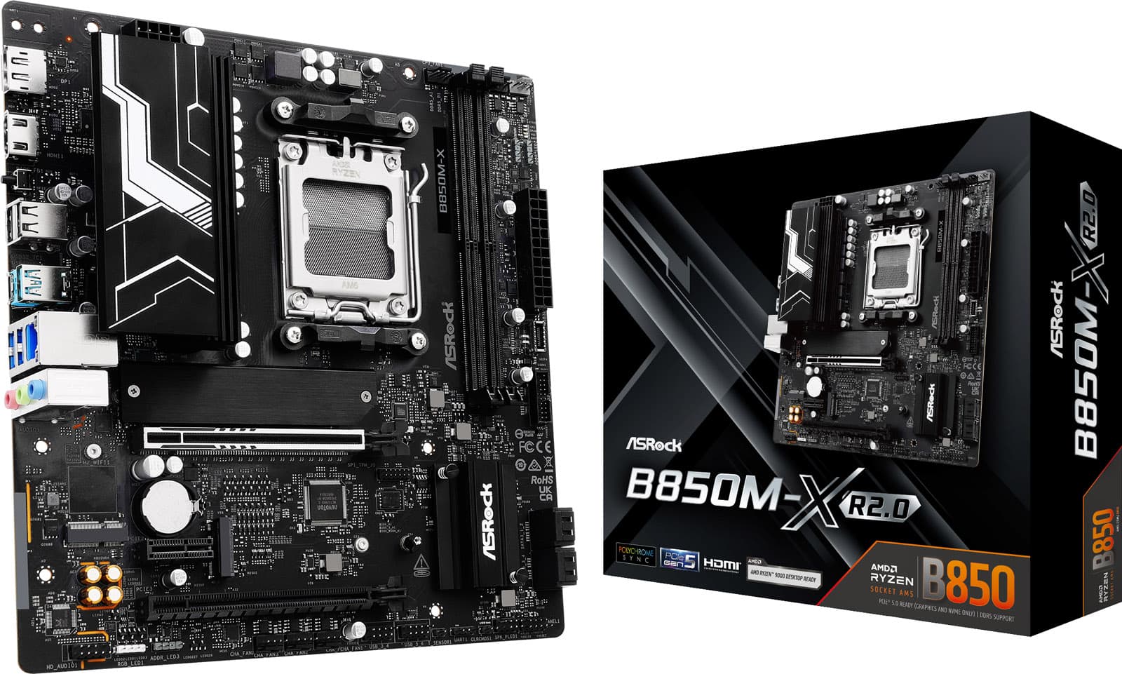 ASRock B850M-X R2.0 AMD Ryzen AM5 DDR5 mATX Motherboard