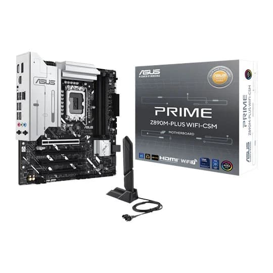 ASUS PRIME Z890M-PLUS WIFI Intel DDR5 PCIE 5.0 LGA 1851 MATX Motherboard - 90MB1J80-M0EAY0