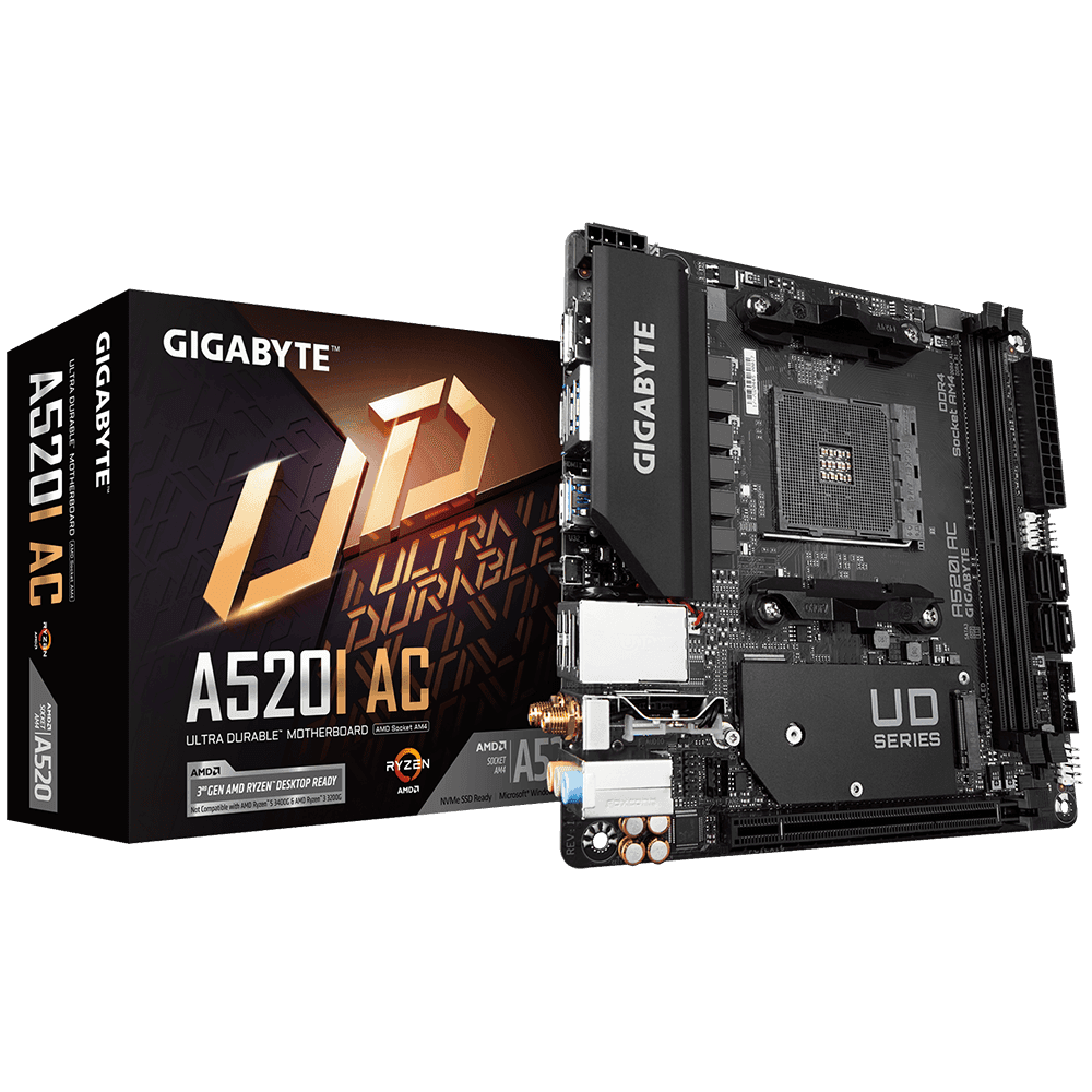 Gigabyte A520I AC AMD A520 Mini ITX Motherboard - Socket AM4