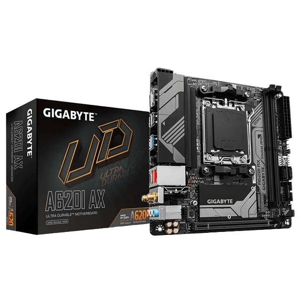 Gigabyte A620I AX AMD Ryzen DDR5 Mini ITX Motherboard - Socket AM5