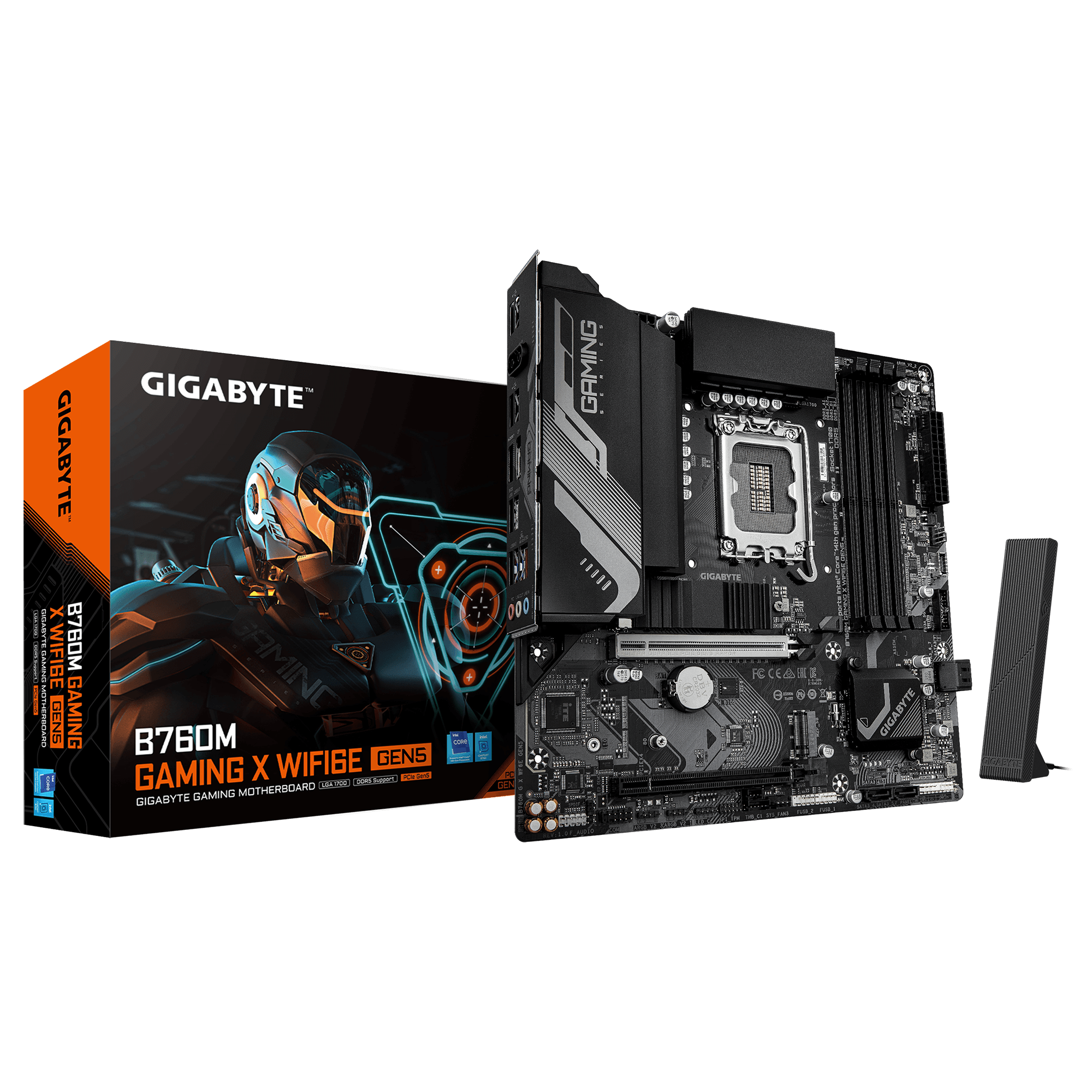 GIGABYTE B760M GAMING X WIFI6E GEN5 Intel DDR5 Micro ATX Motherboard - LGA 1700
