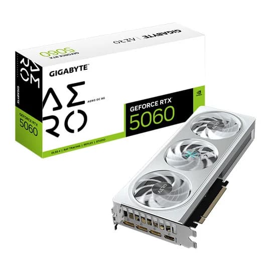 Gigabyte GeForce RTX 5060 AERO OC 8GB Graphics Card - White