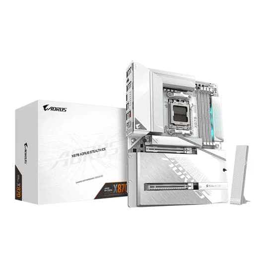 Gigabyte X870 AORUS STEALTH ICE ATX AMD Ryzen DDR5 WIFI Motherboard - Socket AM5