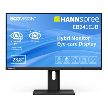 HANNspree EB241CJB 23.8" Full HD TN 75Hz USB-C Height Adjustable Monitor with Speakers