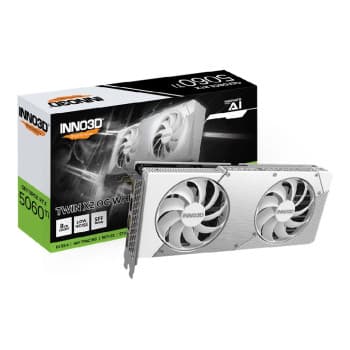 Inno3D GeForce RTX 5060 Ti Twin X2 OC WHITE 8GB GDDR7 PCI-Express Graphics Card - N506T2-08D7X-193075W