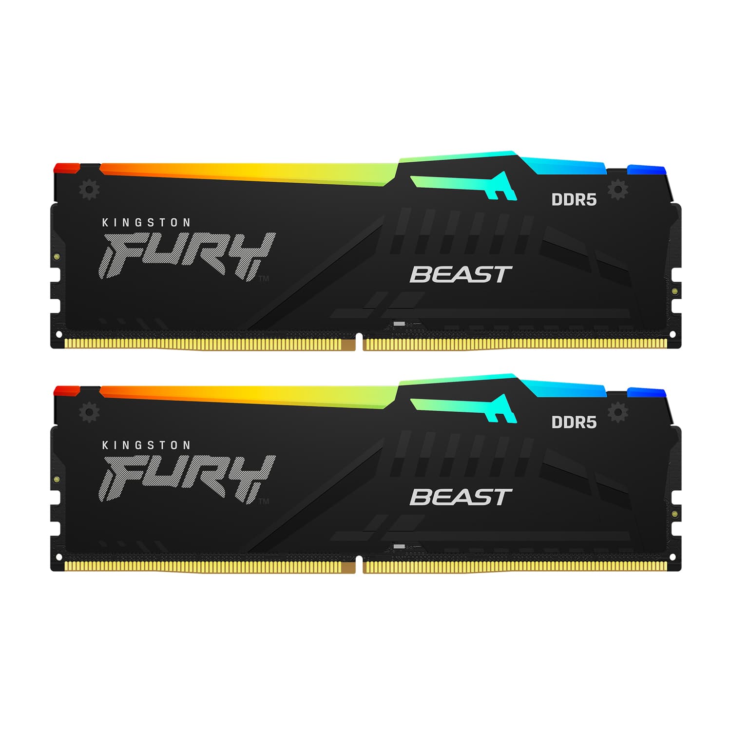 Kingston Fury Beast RGB 32GB (2 x 16GB) Memory Kit DDR5 5600MHz CL36 EXPO & XMP - Black - KF556C36BBEAK2-32