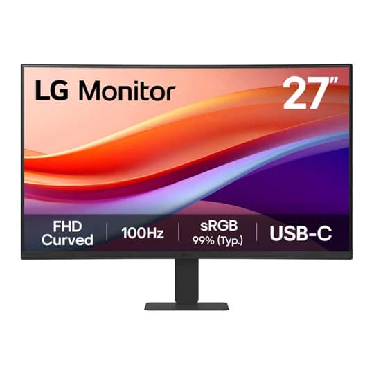 LG 27U421A-B 27" Full HD VA 100Hz 5ms HDR10 USB-C Curved Monitor