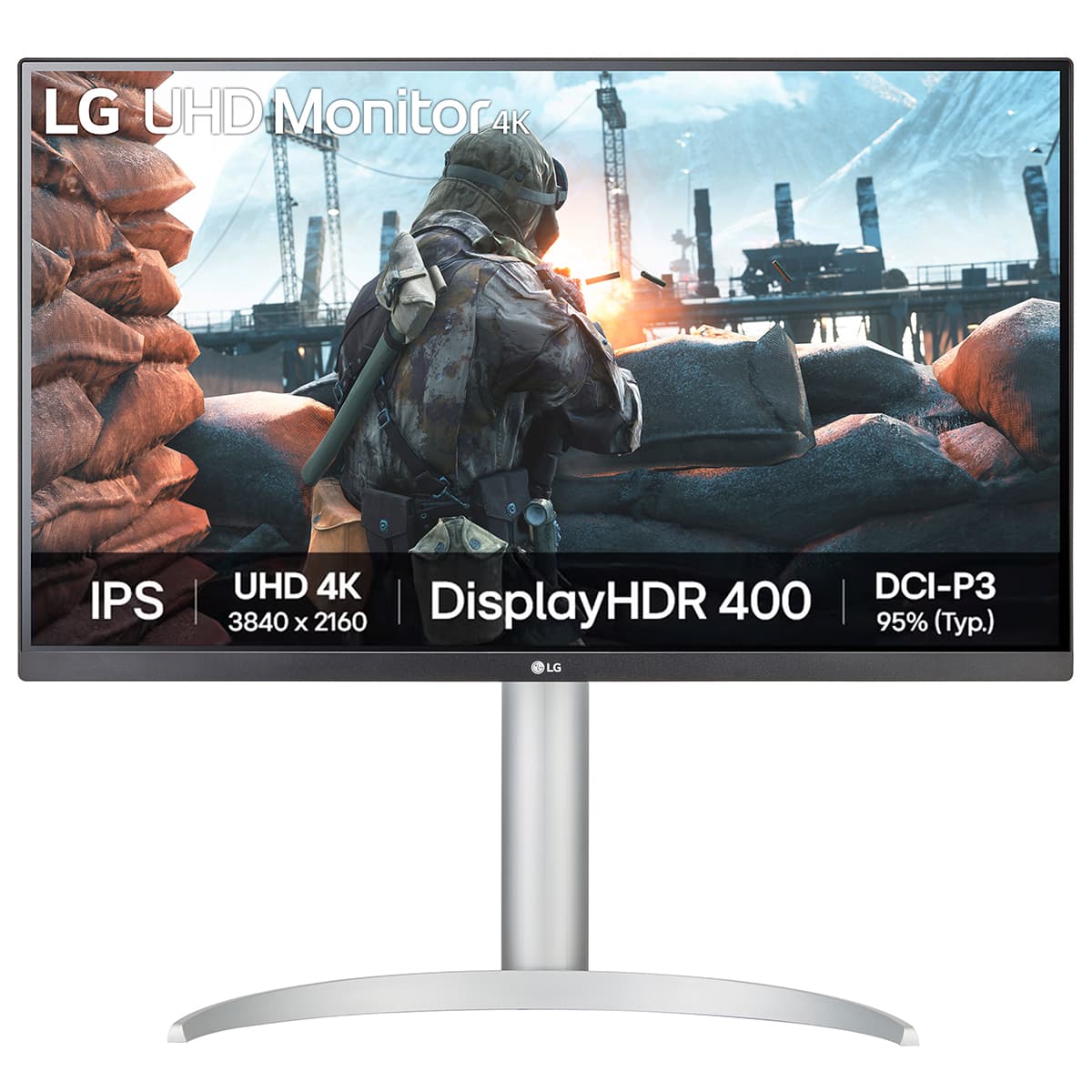 LG 27" 27UP650K-W 3840x2160 IPS 60Hz 5ms DyAC Widescreen Gaming Monitor