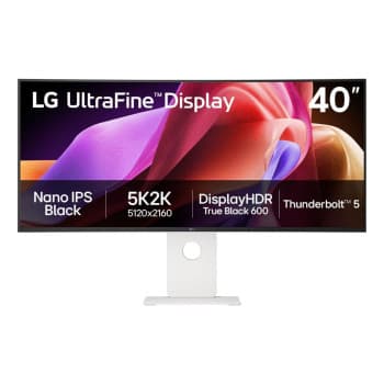 LG 40U990A-W 40" IPS Curved Ultrawide 5K2K Thunderbolt Height adjustable Monitor with Speakers