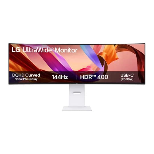 LG UltraWide 49U950A-W 49" 5120x1440 DQHD Nano IPS 144Hz FreeSync/G-Sync USB-C Curved Ultrawide Gaming Monitor