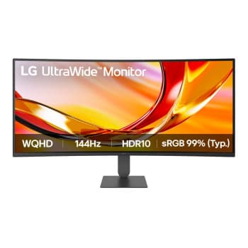 LG UltraWide 34U620B-B 34" 3440x1440 WQHD VA 144Hz FreeSync Curved Ultrawide Productivity Monitor