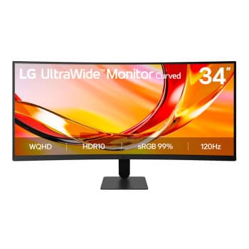 LG UltraWide 34U601B-B 34" 3440x1440 WQHD VA 120Hz FreeSync Curved Ultrawide Productivity Monitor