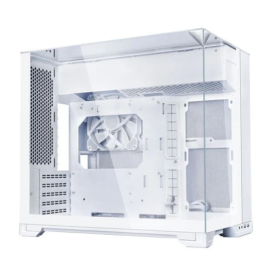 Lian Li O11 Vision-M Dual Chamber Micro-ATX Mini Tower Tempered Glass Gaming Case – White - G99.O11VMW.00