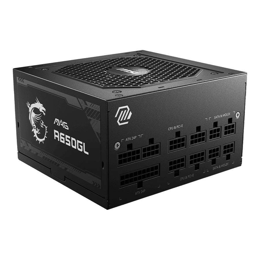 MSI MAG A650GL 650W 80 Plus Gold Rated Fully Modular Power Supply Unit