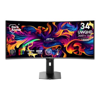 MSI MPG 341CQR QD-OLED X36 34" Curved QD-OLED Ultrawide QHD 360Hz USB-C Gaming Monitor