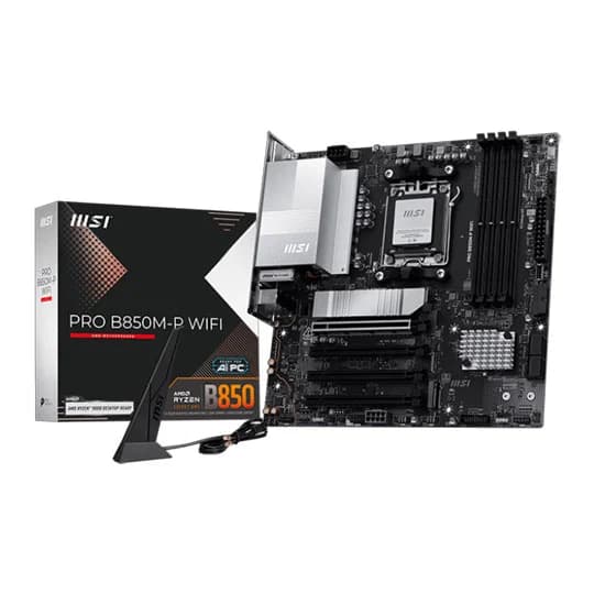 MSI PRO B850M-P WIFI AM5 DDR5 Micro ATX Ryzen Motherboard