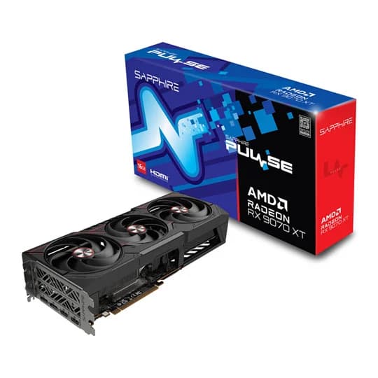 Sapphire PULSE AMD Radeon RX 9070 XT 16GB GDDR6 Graphics Card - Black - 11348-03-20G
