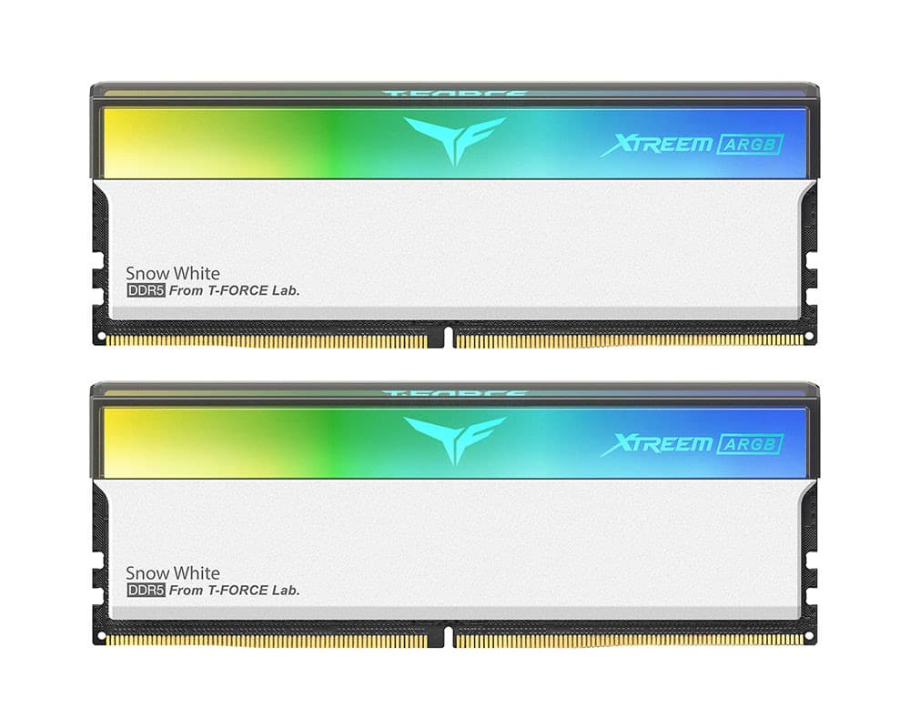 TeamGroup Xtreem ARGB 48GB (2X24GB) DDR5 C38 8000MHz Dual Channel Kit - White
