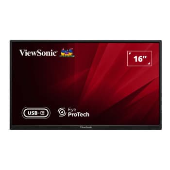 ViewSonic VA1650 15.6" IPS Full HD USB-C Portable Monitor with Built-in Speakers