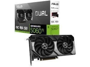 ASUS DUAL NVIDIA GeForce RTX 5060 Ti 16GB GDDR7 OC Edition Graphics Card - 90YV0MH0-M0NA00