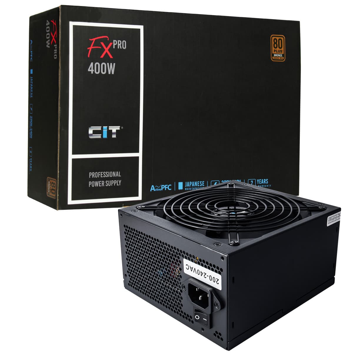 CiT FX Pro 400W 80 PLUS Bronze Certified ATX Power Supply Unit