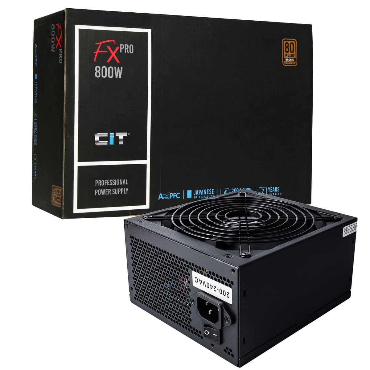CiT FX Pro 800W 80 PLUS Bronze Certified ATX Power Supply Unit