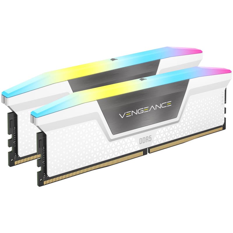 Corsair VENGEANCE RGB 32GB (2x16GB) DDR5 DRAM 6000MT/s CL40 Memory Kit - White