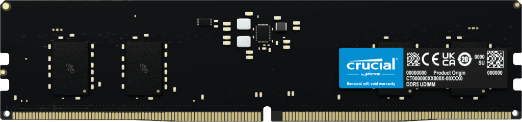 Crucial 8GB DDR5 Desktop Memory, 1 x 8GB, 5600MTs, PC5-44800, CL46, 1.1V