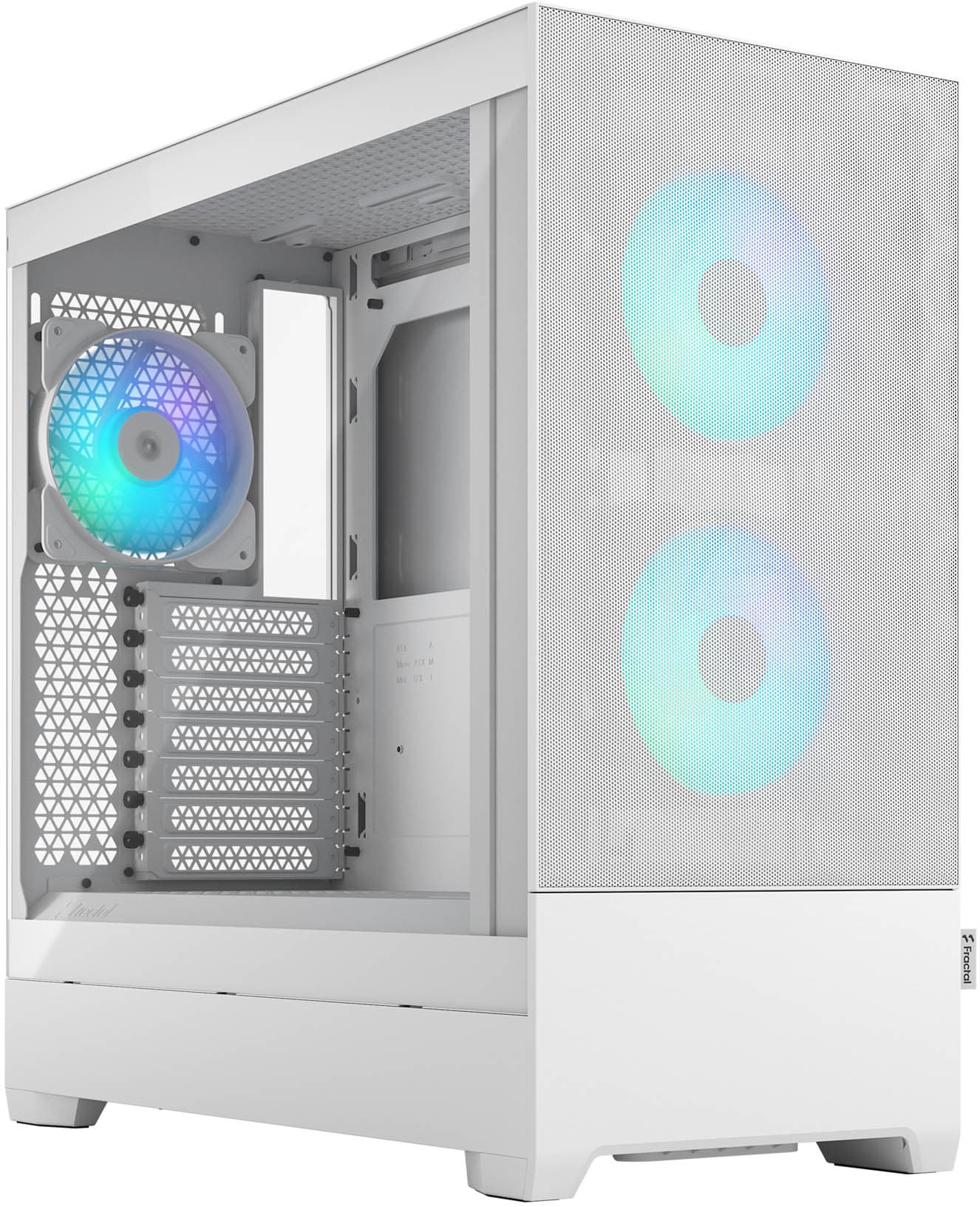 Fractal Design Pop Air RGB Mid Tower Case in White, ATX support, Tempered Glass Side Panel