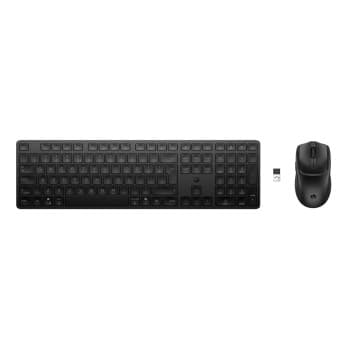 HP 495 Dual-Mode Full-size Wireless Keyboard and Mouse Set - Black