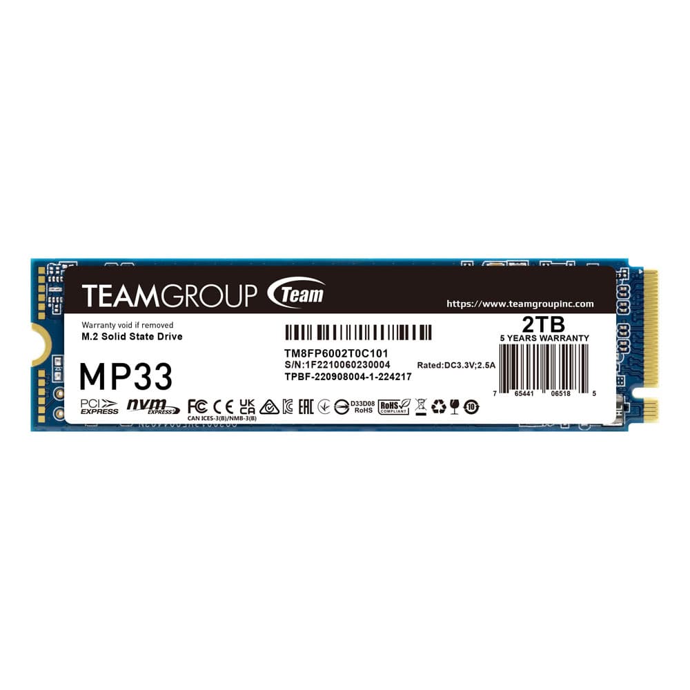 Team MP33 2TB M.2-2280 PCIe Gen3 NVMe SSD