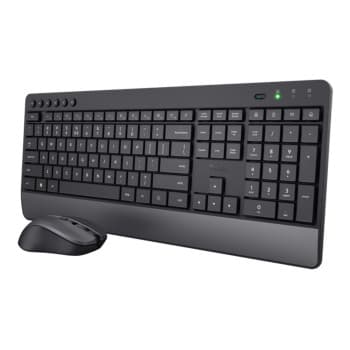 Trust Trezo Comfort Full-size Wireless Keyboard and Mouse Set - Black