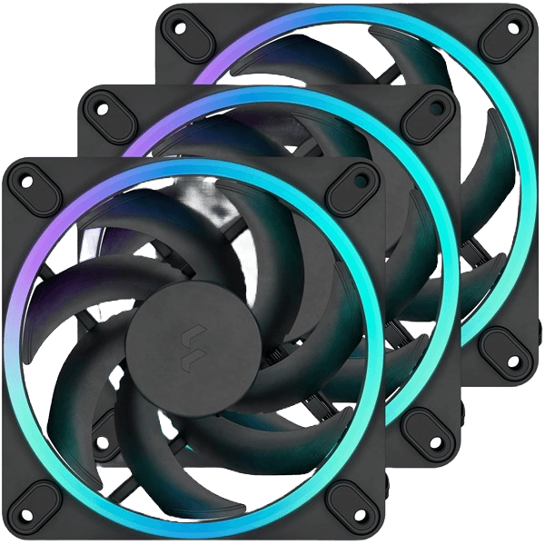 Fractal Momentum 12 RGB 120mm PWM Triple Case Fan Pack in Black