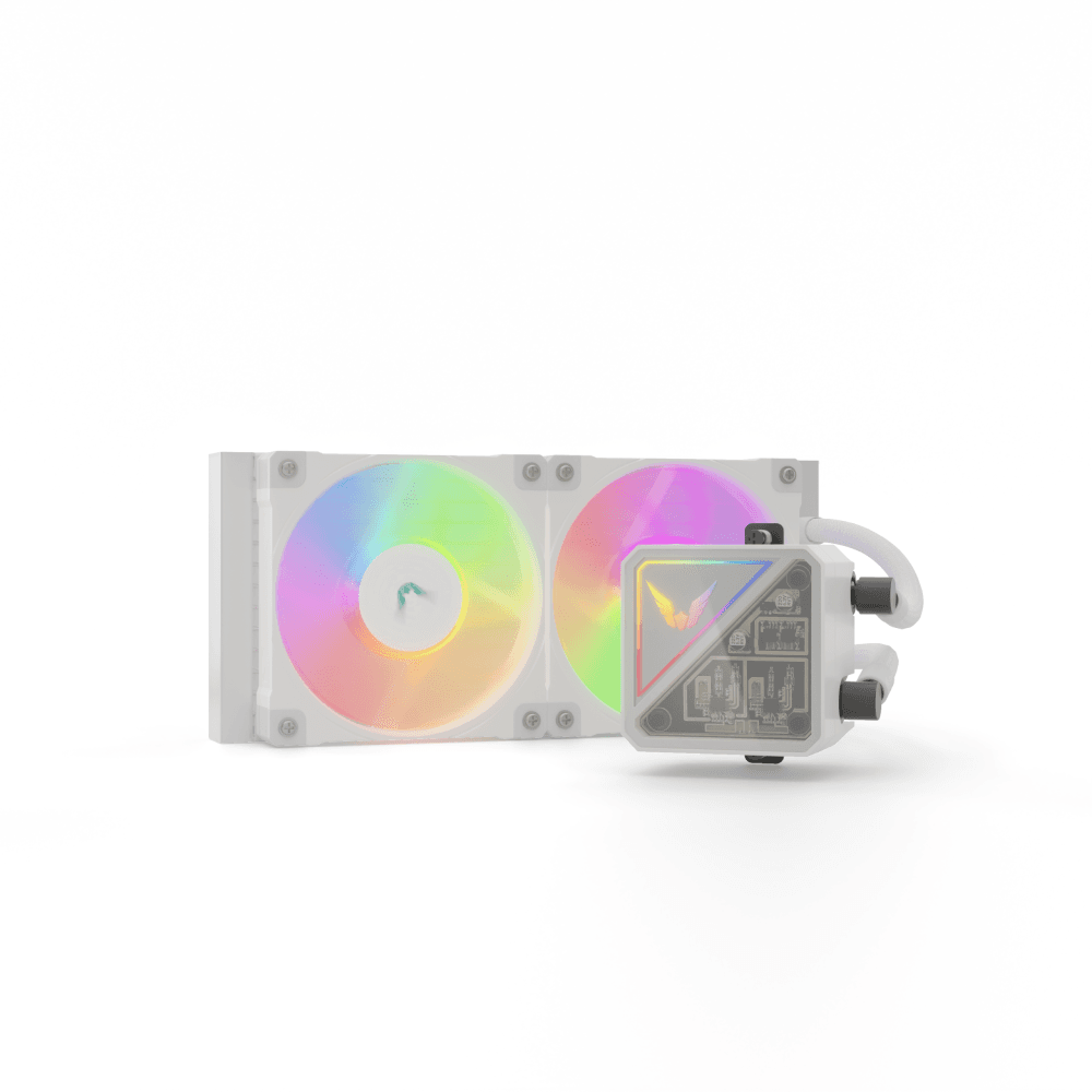 Valkyrie V240 Lite 240mm AiO Liquid CPU Cooler in White