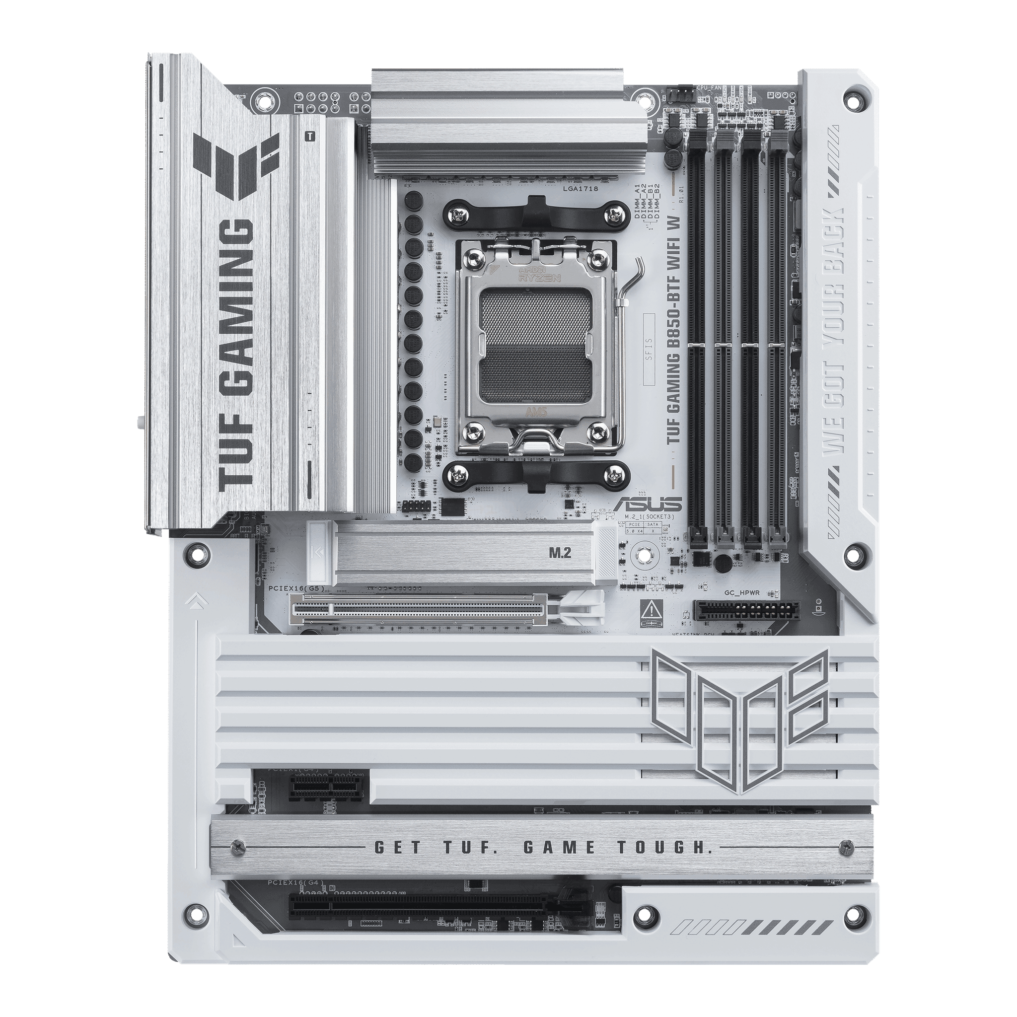 ASUS TUF GAMING B850-BTF WIFI W AMD RYZEN DDR5 WIFI 7 ATX Motherboard - Socket AM5 - White - 90MB1KW0-M0EAY0