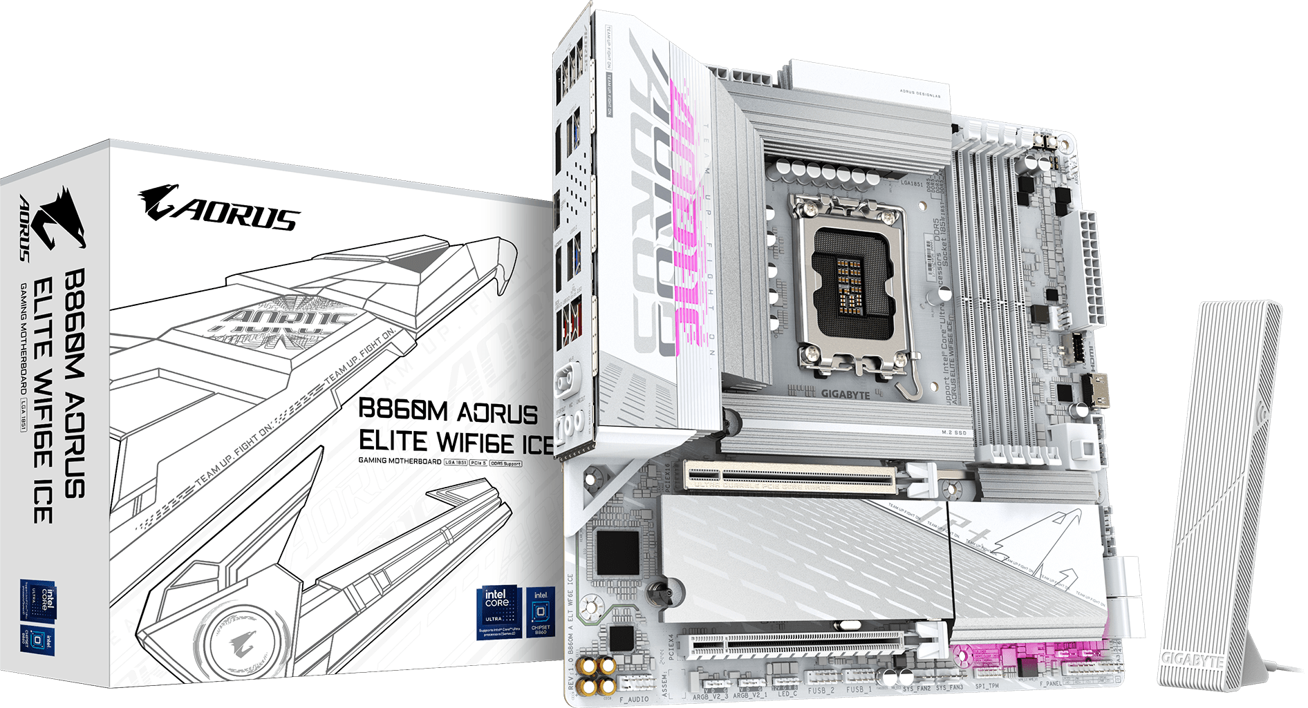 Gigabyte B860M AORUS ELITE WIFI6E ICE Intel Core Ultra LGA 1851 DDR5 mATX Motherboard