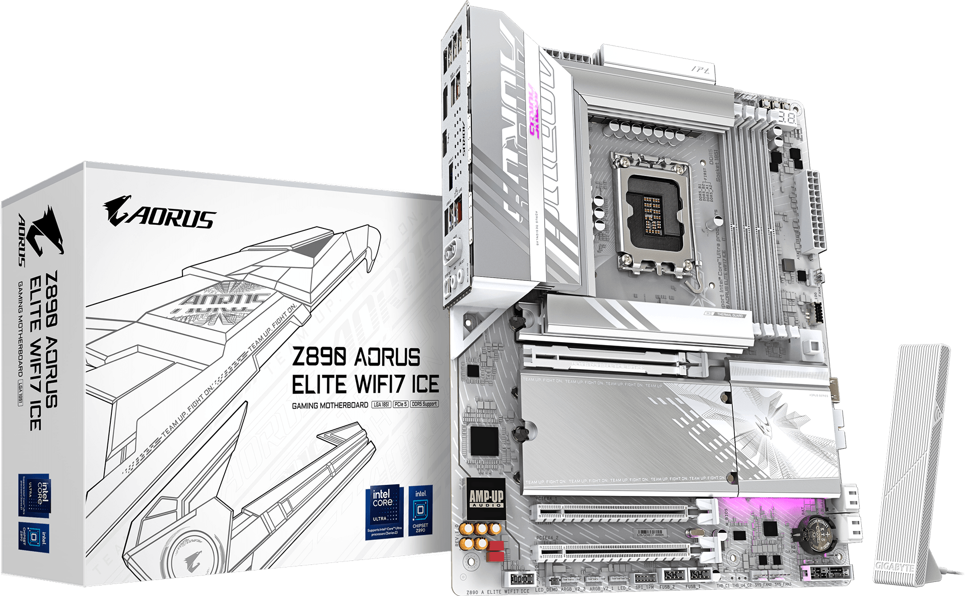 Gigabyte Z890 AORUS ELITE WIFI7 ICE Intel LGA 1851 DDR5 ATX White Motherboard