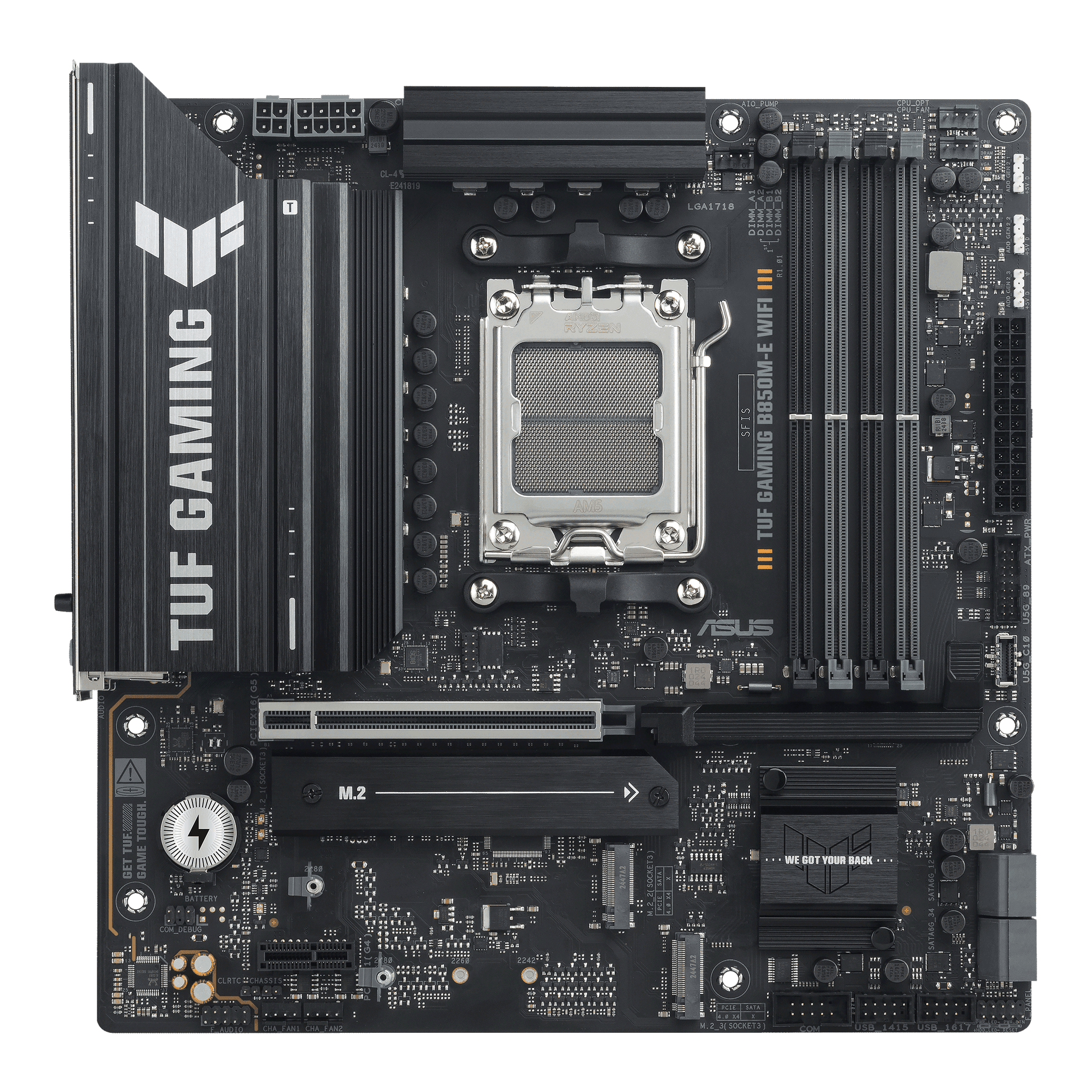 ASUS TUF GAMING B850M-E WIFI AMD RYZEN DDR5 WIFI 6E mATX Motherboard - Socket AM5 - 90MB1LS0-M0EAY0