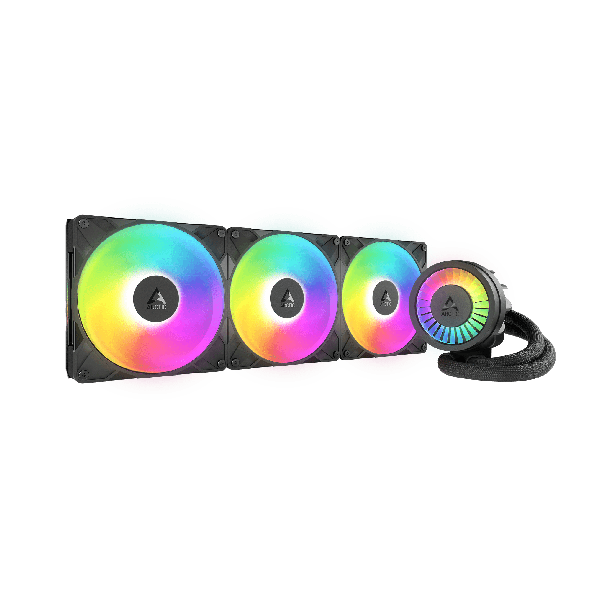 ARCTIC Liquid Freezer III Pro A-RGB 420mm Liquid CPU Cooler, P14 Pro PWM Fans & PWM Controlled Pump, Black