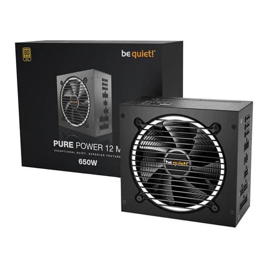 be quiet! Pure Power 12 M 650W Modular 80 Plus Gold Power Supply - BN342