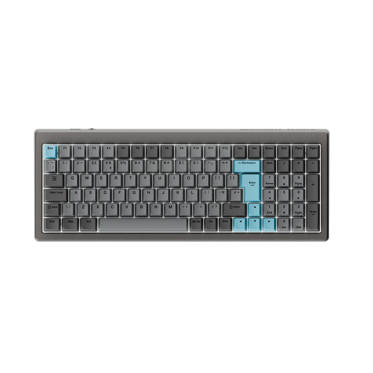 Ducky Cushion 98 Wireless Mechanical Gaming Keyboard Ducky Shush Green Switches Nickel - UK ISO Layout