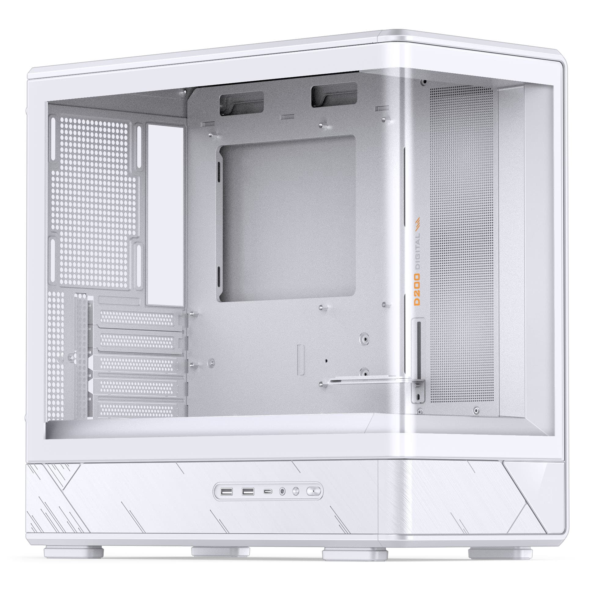 Jonsbo D200 Midi-Tower mATX Gaming Case - White