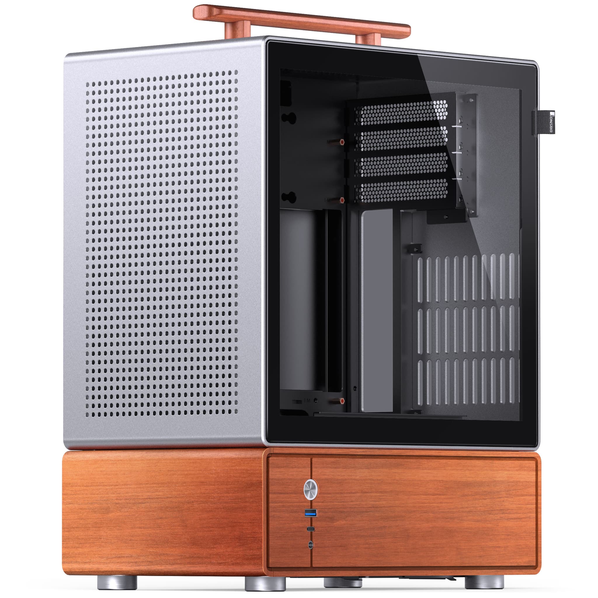 Jonsbo T7 MATX Mid Tower Tempered Glass - Silver