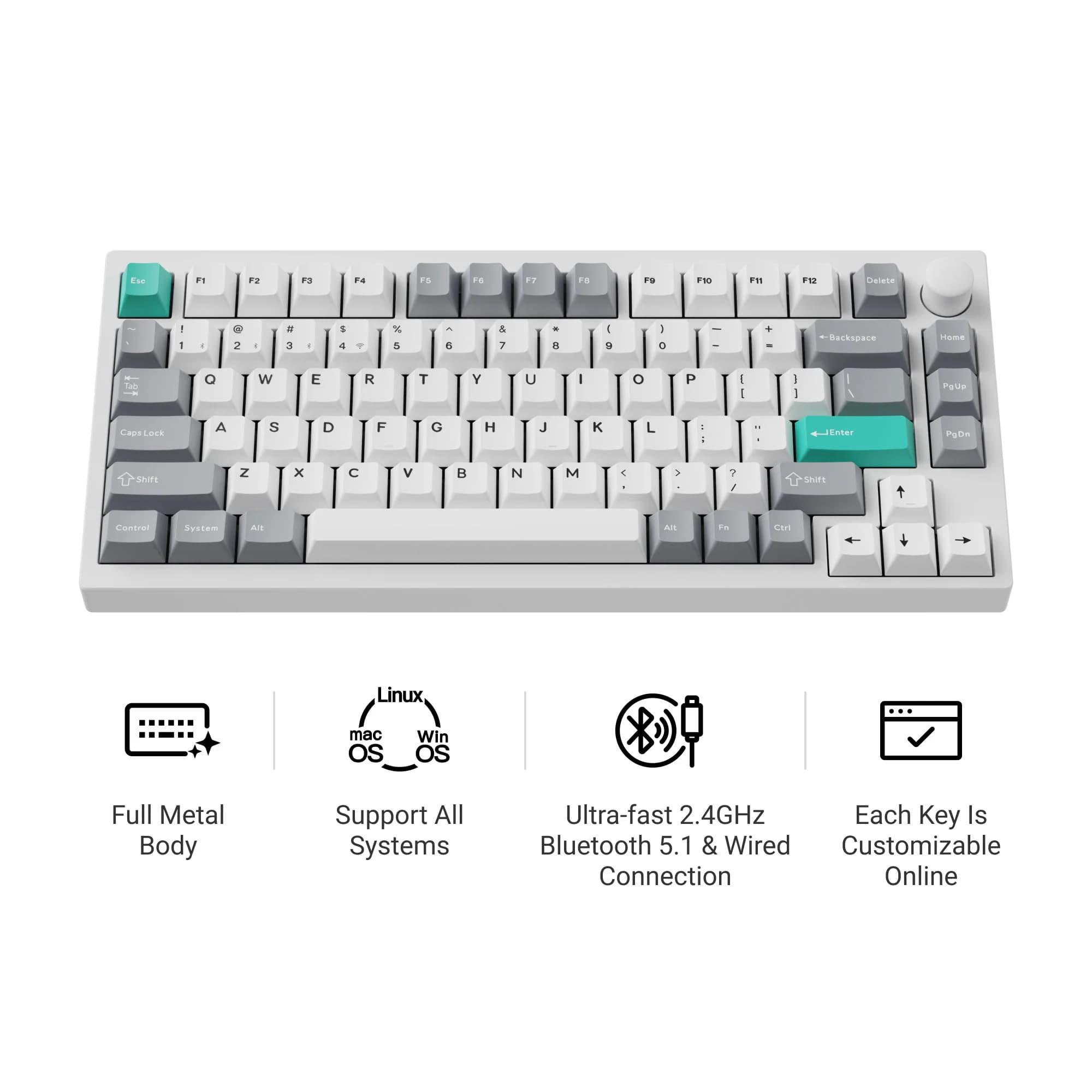Keychron Lemokey P1 QMK/VIA Knob