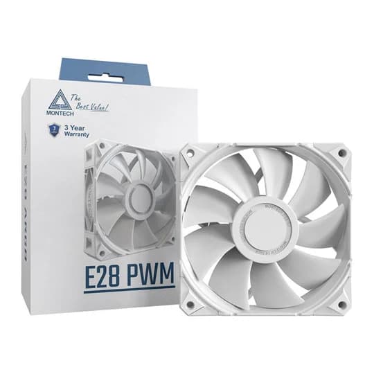 Montech E28 PWM White 120mm Case Fan