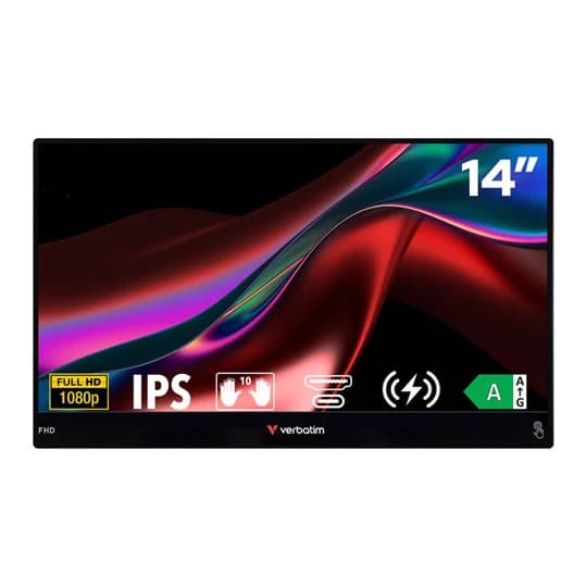 Verbatim 14" Portable IPS Full HD Touchscreen Monitor with Power Bank